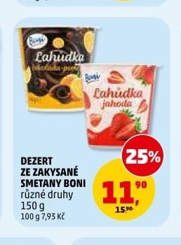 DEZERT ZE ZAKYSANÉ SMETANY BONI různé druhy 150 g