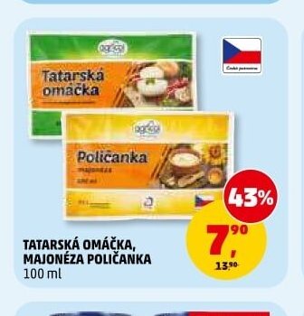 TATARSKÁ OMÁČKA, MAJONÉZA POLIČANKA 100 ml