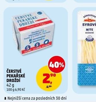 ČERSTVÉ PEKAŘSKÉ DROŽDÍ 42 g