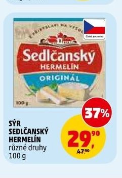 SÝR SEDLČANSKÝ HERMELÍN různé druhy 100 g