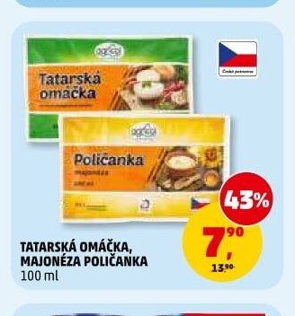 TATARSKÁ OMÁČKA, MAJONÉZA POLIČANKA