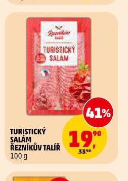 TURISTICKÝ SALÁM ŘEZNÍKŮV TALÍŘ 100 g