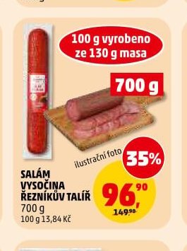 SALÁM VYSOČINA ŘEZNÍKŮV TALÍŘ 700 g