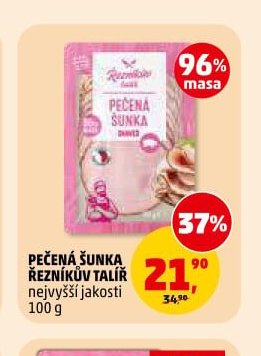 PEČENÁ ŠUNKA ŘEZNÍKŮV TALÍŘ nejvyšší jakosti 100 g