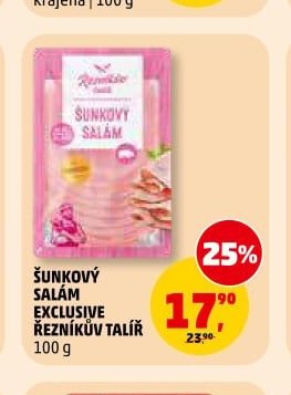ŠUNKOVÝ SALÁM EXCLUSIVE ŘEZNÍKŮV TALÍŘ 100 g