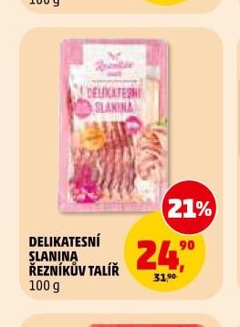 DELIKATESNÍ SLANINA ŘEZNÍKŮV TALÍŘ 100 g