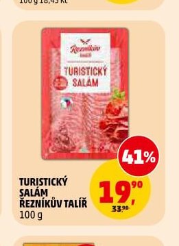 TURISTICKÝ SALÁM ŘEZNÍKŮV TALÍŘ 100 g