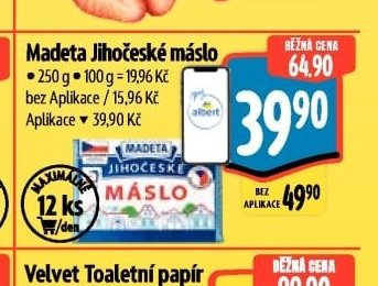 Madeta Jihočeské máslo