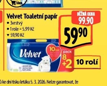 Velvet Toaletní papír