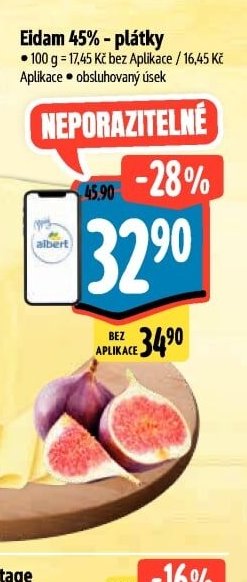 Eidam 45% - plátky