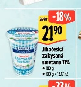 Jihočeská zakysaná smetana 11%