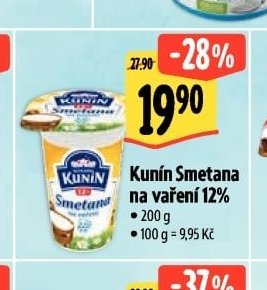 Kunín Smetana na vaření 12%