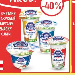 Kunín Smetany a zakysané smetany