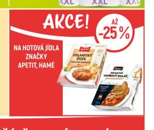 Na hotová jídla značky Apetit, Hamé