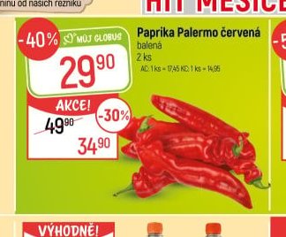Paprika Palermo červená