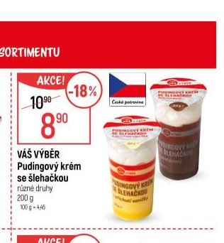 Váš Výběr Pudingový krém se šlehačkou