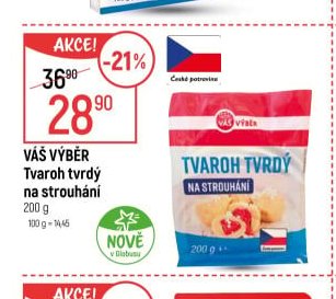 Váš Výběr Tvaroh tvrdý na strouhání