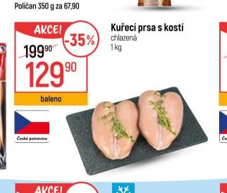 Kuřecí prsa s kostí