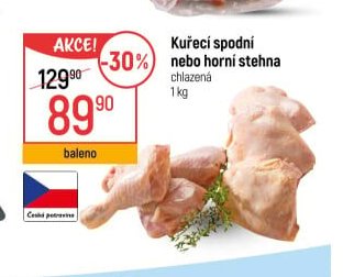 Kuřecí spodní nebo horní stehna