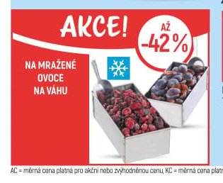 Na mražené ovoce na váhu