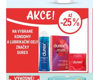Durex kondomy a lubrikační gely