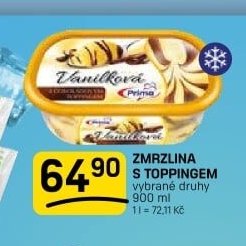Zmrzlina s toppingem Prima