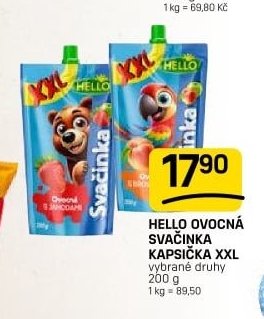 HELLO OVOCNÁ SVAČINKA KAPSIČKA XXL - FLOP akcniletaky.com