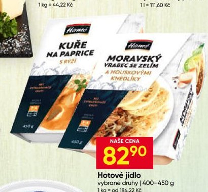 Hotové jídlo