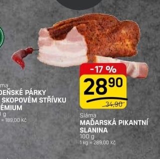 Sláma MAĎARSKÁ PIKANTNÍ SLANINA 100 g