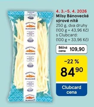 Milsy Bánovecké sýrové nitě