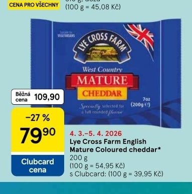 Lye Cross Farm English Mature Coloured cheddar