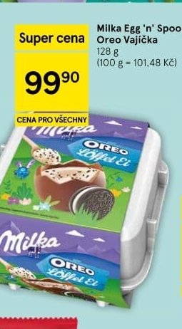Milka Egg 'n' Spoon Oreo Vajíčka 128 g