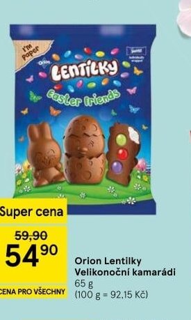 Orion Lentilky Velikonoční kamarádi 65 g