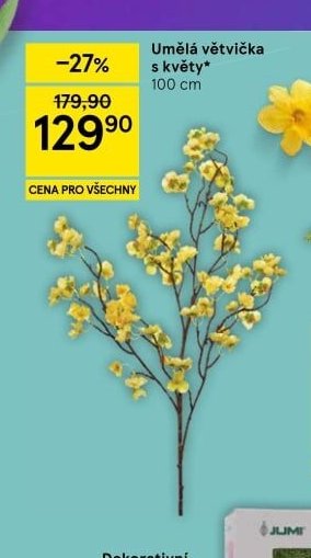 Umělá větvička s květy