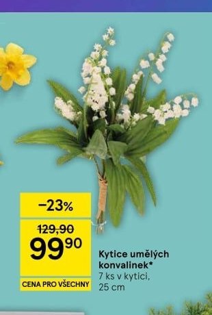 Kytice umělých konvalinek