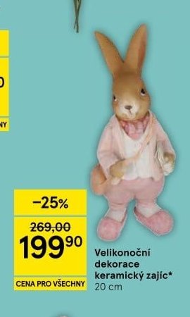 Velikonoční dekorace keramický zajíc