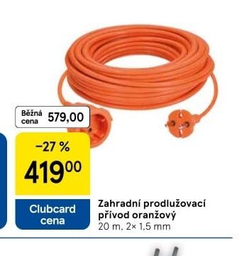 Zahradní prodlužovací přívod oranžový
