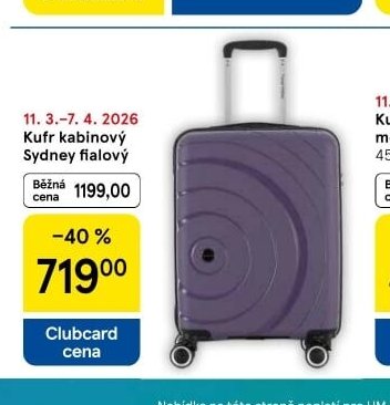 Kufr kabinový Sydney fialový