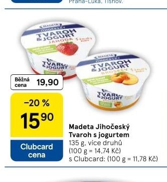 Madeta Jihočeský Tvaroh s jogurtem