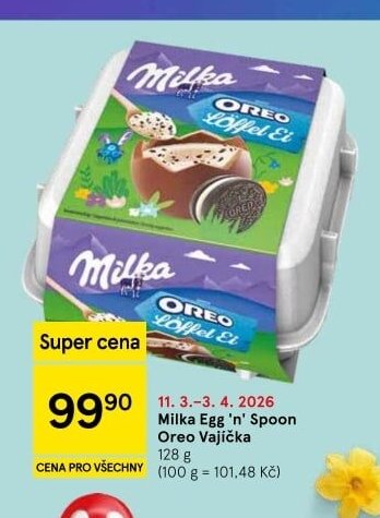 Milka Egg 'n' Spoon Oreo Vajíčka 128 g