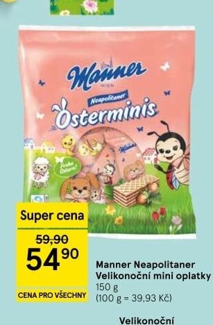 Manner Neapolitaner Velikonoční mini oplatky 150 g