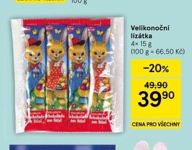 Velikonoční lízátka 4 x 15 g