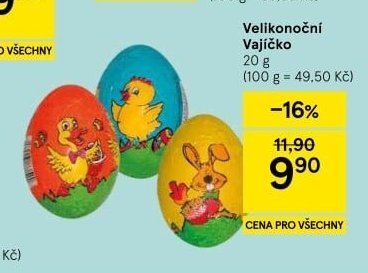 Velikonoční Vajíčko 20 g