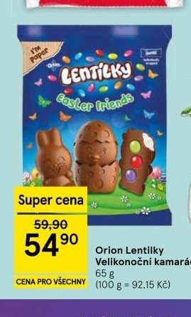Orion Lentilky Velikonoční kamarádi 65 g