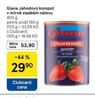 Giana Jahodový kompot 400 g