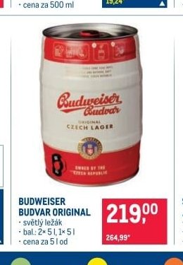 BUDWEISER BUDVAR ORIGINAL