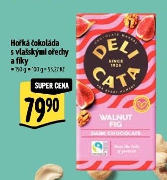 Hořká čokoláda s vlašskými ořechy a fiky