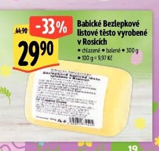 Babické Bezlepkové listové těsto