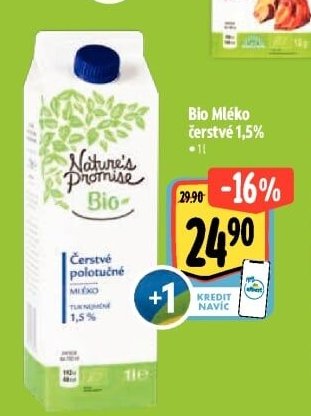 Bio Mléko čerstvé 1,5%