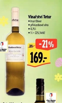 Vinařství Tetur Irsai Oliver